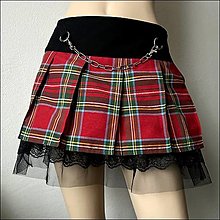 Sukne - Károvaná sukňa - veľ.34-36 - 18048322_