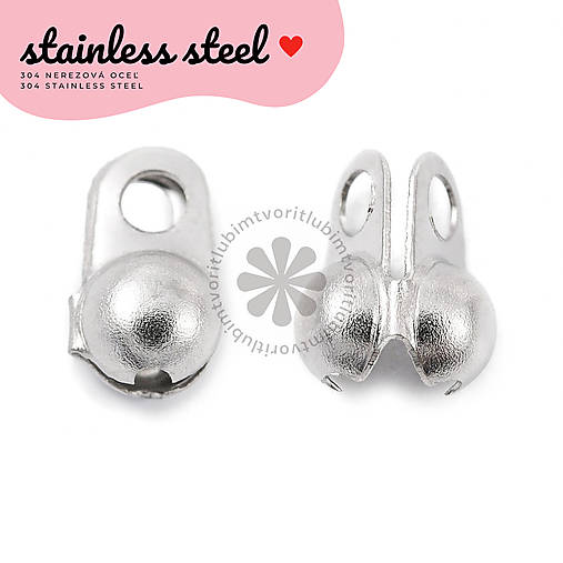 Komponenty - (2022) Kalota, 8x4 mm - 50 ks - 18047435_