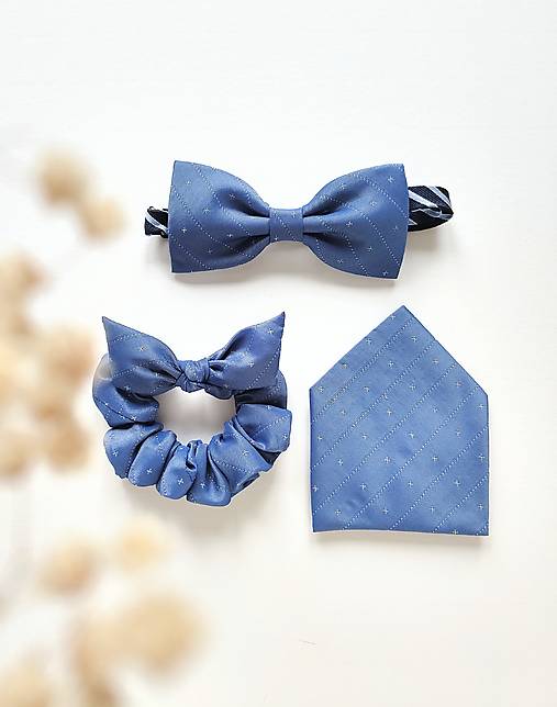 Modrý vzorovaný set