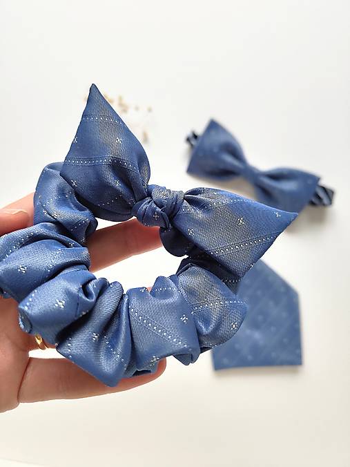 Modrý vzorovaný set