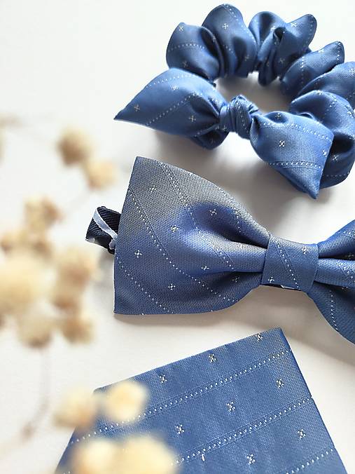 Modrý vzorovaný set