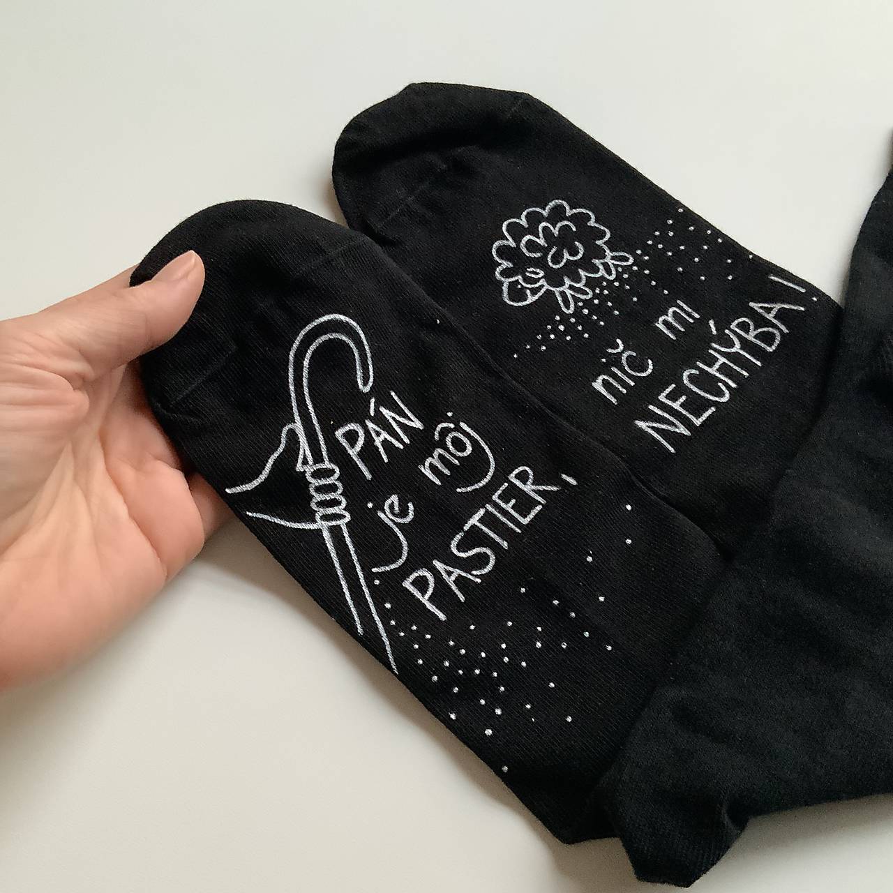 Maľované ponožky SKLADOM presne ako na fotke