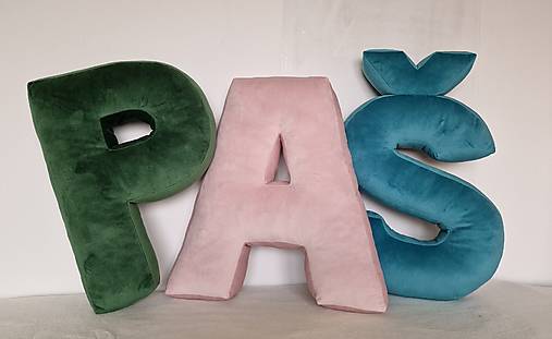 Detský textil - Písmenkové vankúše 40 cm - 18048050_