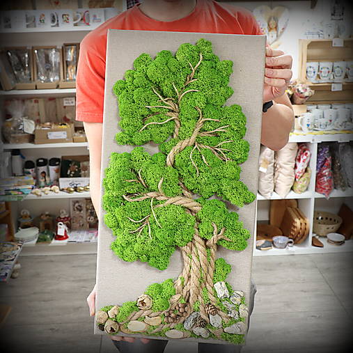 Machový obraz Strom (60x30 cm)