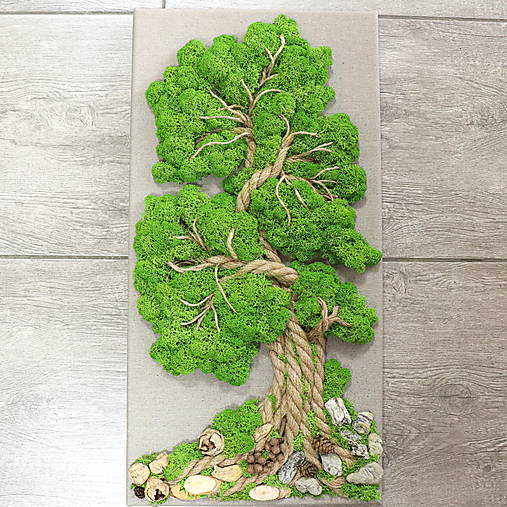 Machový obraz Strom (60x30 cm)