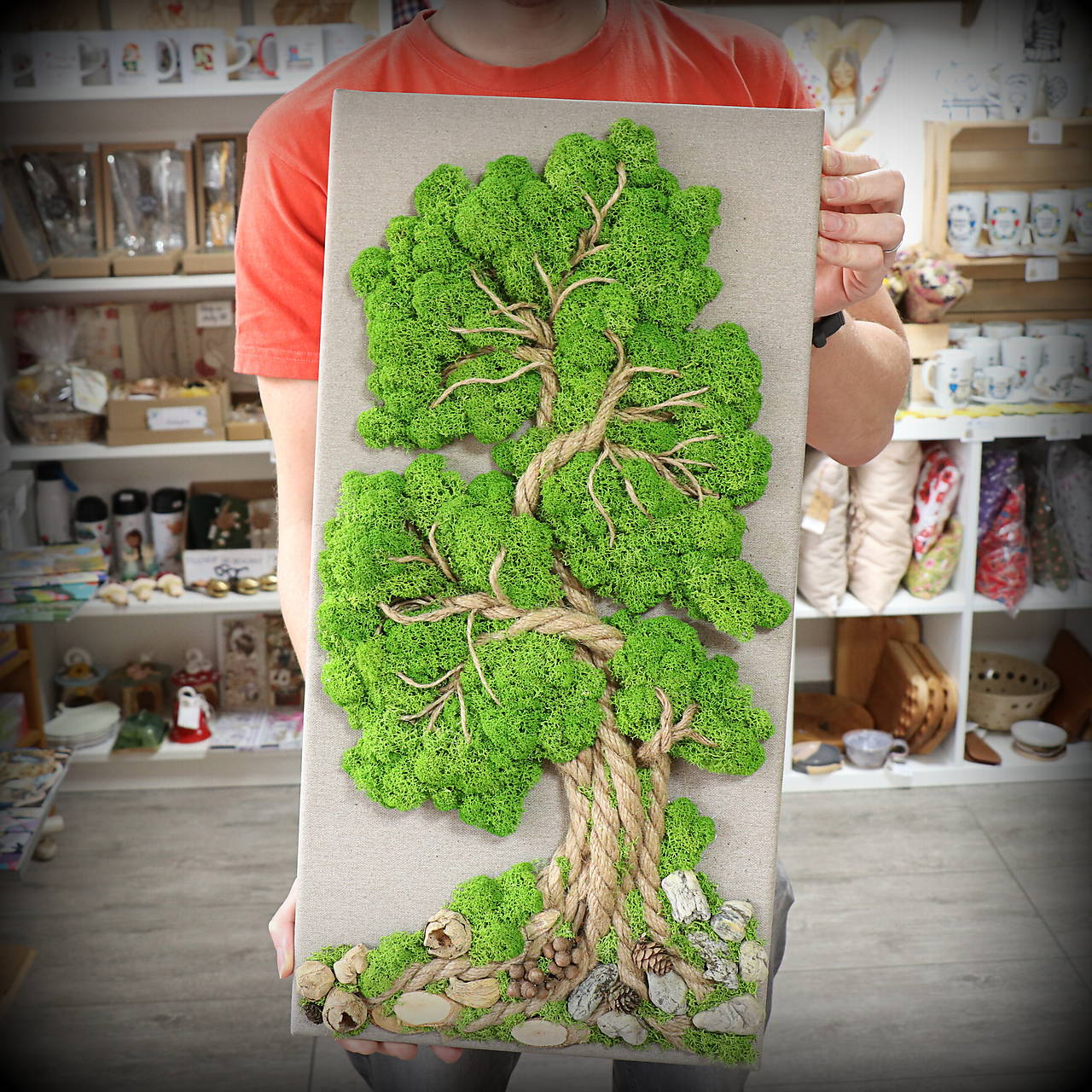 Machový obraz Strom (60x30 cm)