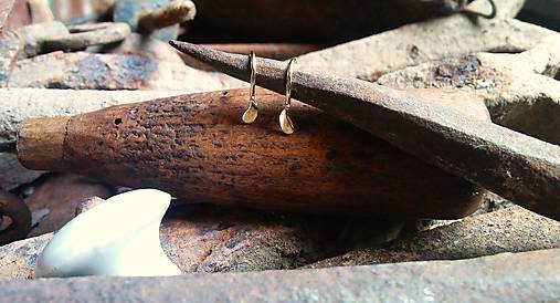 Náušnice - Náušnice Po kvapke, Au 14K - 18047032_