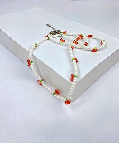 Náhrdelník  korálkový třešně