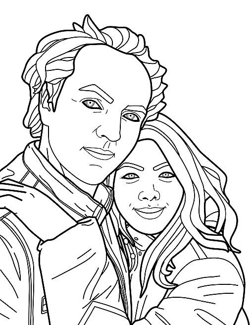 Kresby - Vlastná ilustrácia postáv (kartónový / anime štýl) (Line art ilustrácia - bez pozadia) - 18047271_