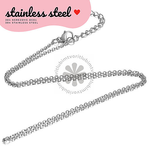 Komponenty - (2023) Retiazka kovová, 60+5 cm - 1 ks - 18049220_