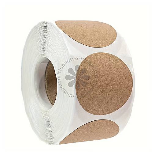 Papier - (3301) Nálepky čisté béžové - 1 rolka - 18049224_