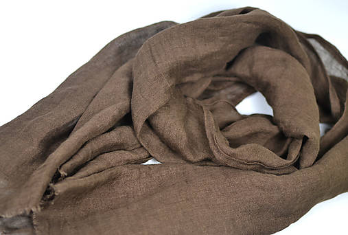 šál ľan BROWN