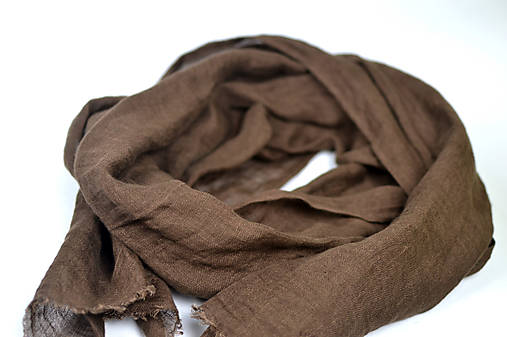 šál ľan BROWN