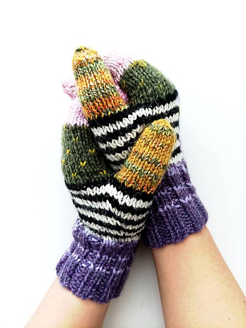 Rukavice - Palčiaky zo zbytkov - 18051513_