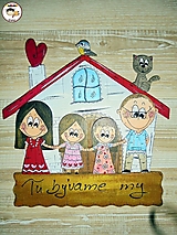 Tabuľky - Menovka na dvere - domček - 18052515_