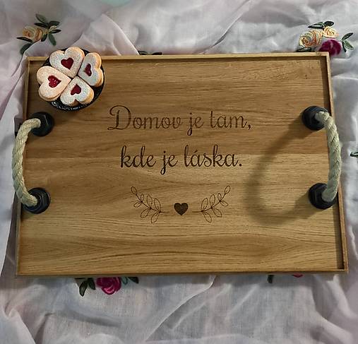 Príbory, varešky, pomôcky - Drevený podnos - 18052014_