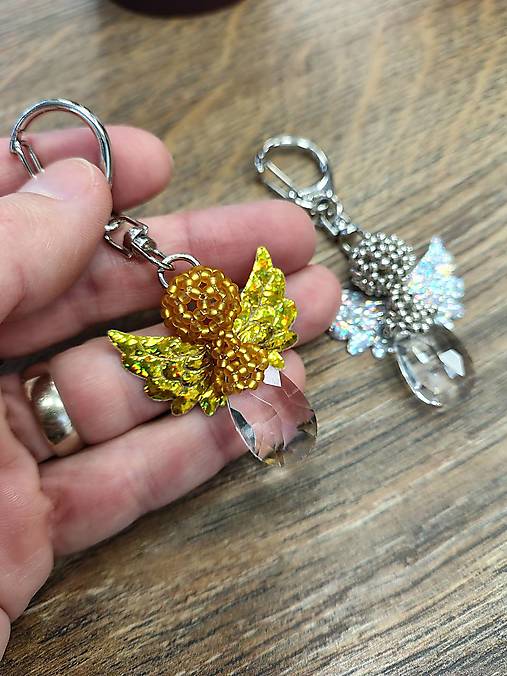 Dekorácie - Anjelik - posol svetla (Zlatá) - 18052984_