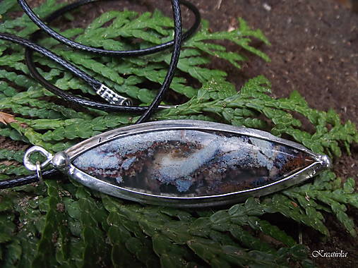 Náhrdelníky - V bažinách.....(machový achát) - 18053555_