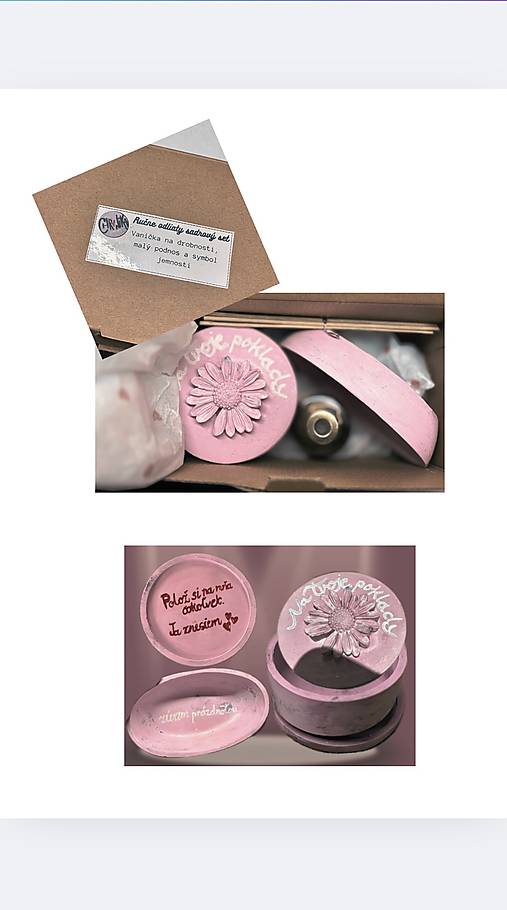 Ručne odliaty sadrový set pre všetkých, ktorí hľadajú pokoj v detailoch