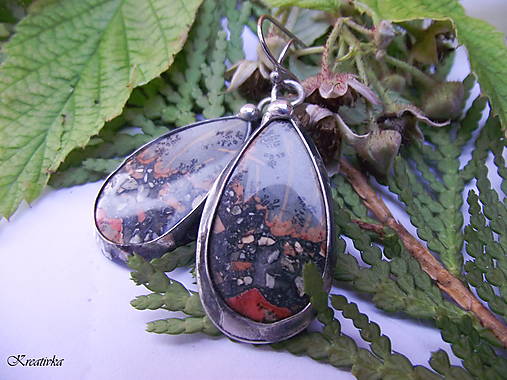 Náušnice - Roztrieštený svet.....(maligano jasper-jaspis) - 18053753_