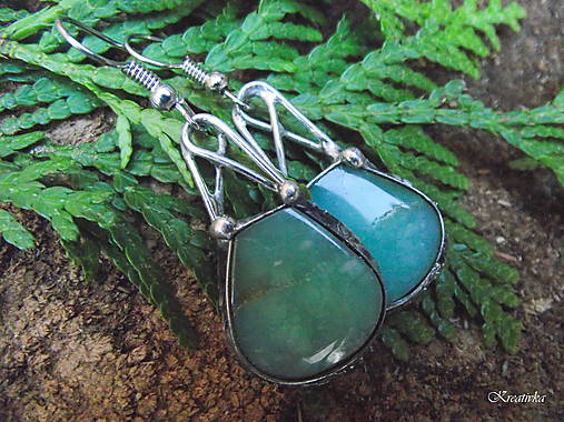 Náušnice - Cesta nádeje.....(chryzopras) - 18053839_