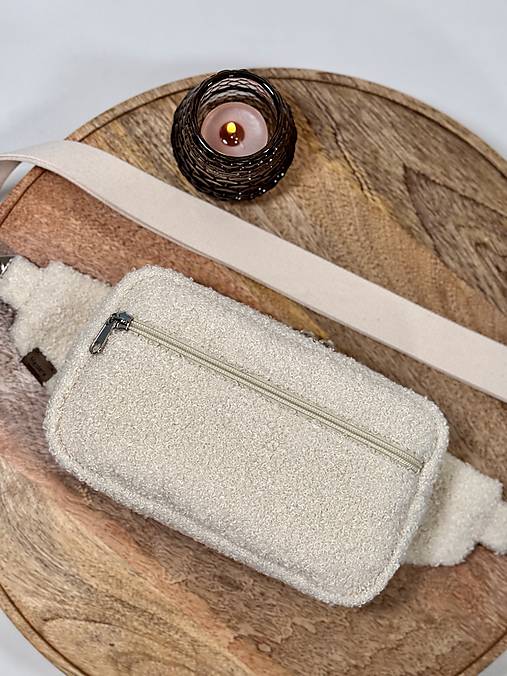 Kabelky - Ľadvinka Huggy - Bouclé - 18053677_