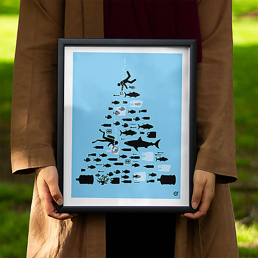 Grafika - BABYLON Blue - water - originálny poster, D. Attenborough - 18053882_