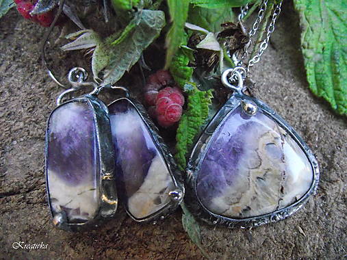 Sady šperkov - Bádanie v emóciách......(ametyst chevron) - 18054663_