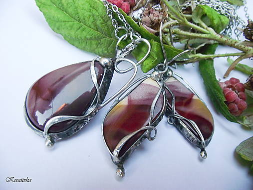 Sady šperkov - Pekelný súboj.........(mookait jasper) - 18054710_