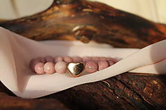Náramky - Ružové srdce Rodonit - 18054142_