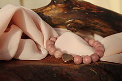 Náramky - Ružové srdce Rodonit - 18054143_