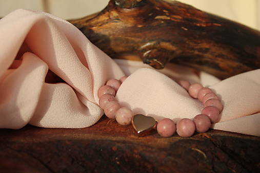 Ružové srdce Rodonit