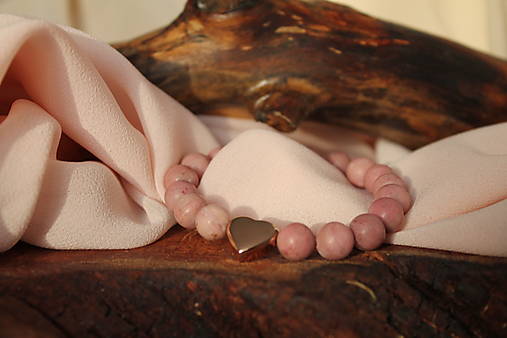 Ružové srdce Rodonit