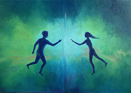 Obrazy - PARA (a) LELY, olejomaľba - 18054167_