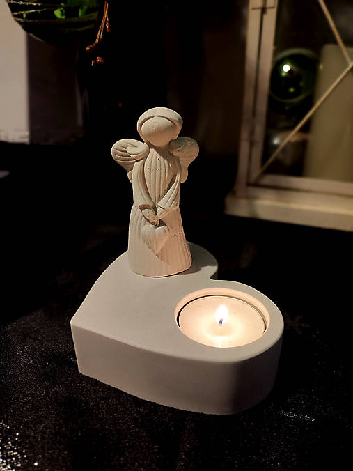 Svietidlá - Svietnik s anjelom - 18054845_