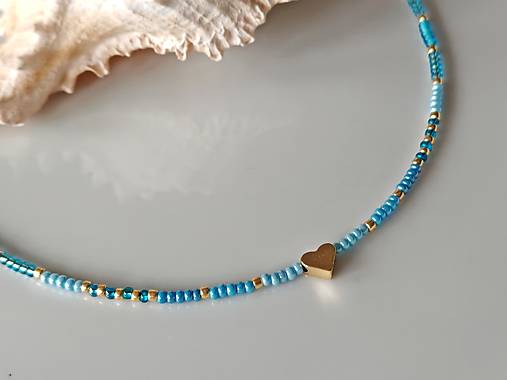 Detské doplnky - Detský/dievčenský náhrdelník so srdiečkom - 18055668_