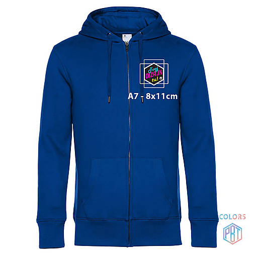 Mikiny - Mikina Hoodie Zips s vlastnou potlačou "S" - 18055334_