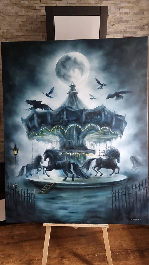 Obrazy - Kolotoč slobody – olej na plátne, 140 × 110 cm - 18056533_