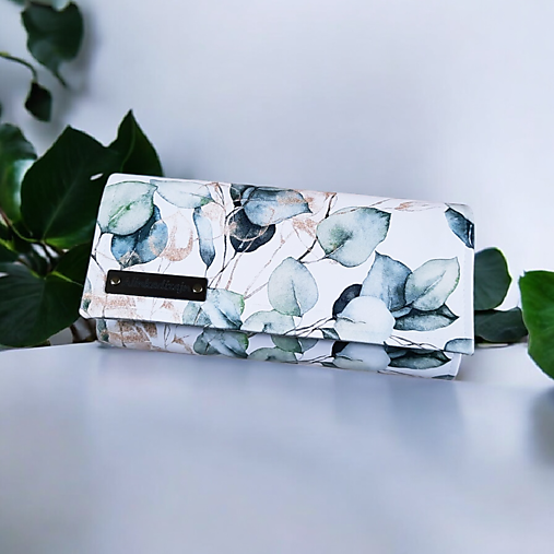 Peňaženky - Peňaženka eucalyptus ekokoža - 18058724_