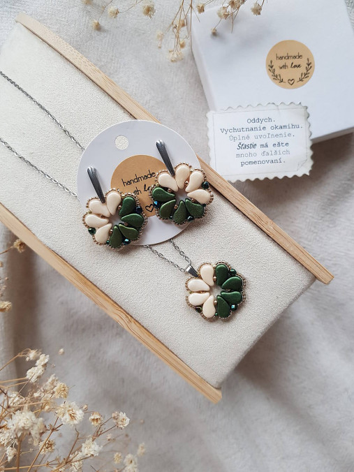 Korálkový set 4lístkové šťastie