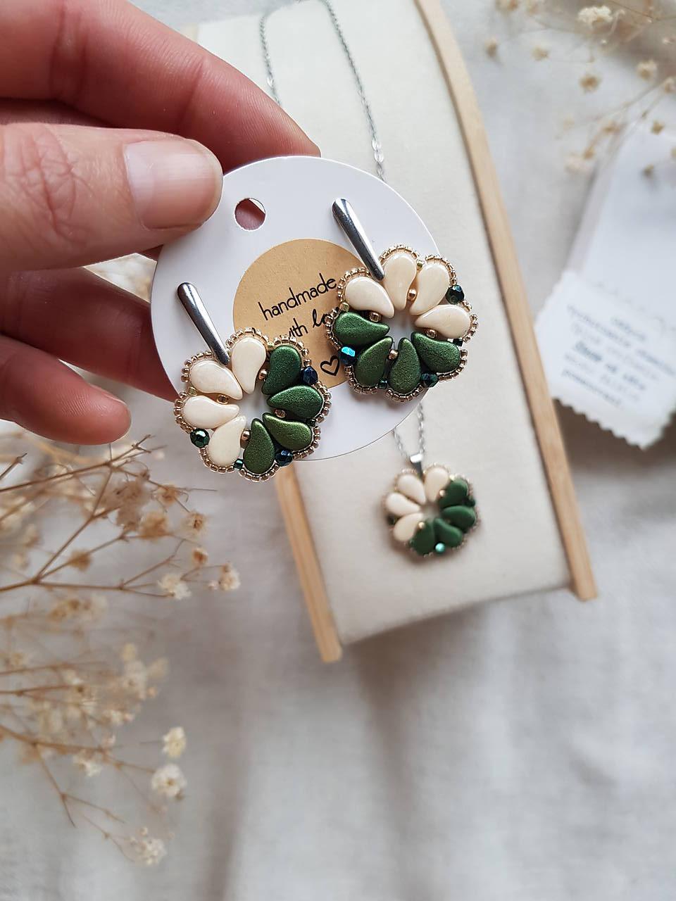 Korálkový set 4lístkové šťastie