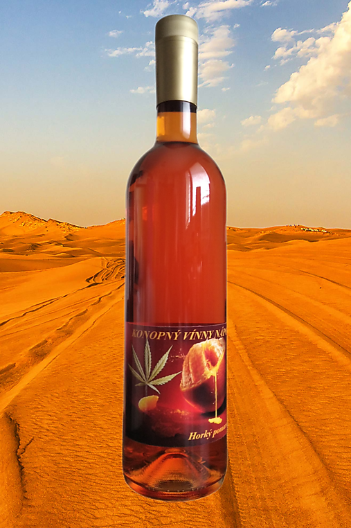 Alkoholické nápoje - Konopný vínny nápoj 12% Horký pomaranč - 18057886_