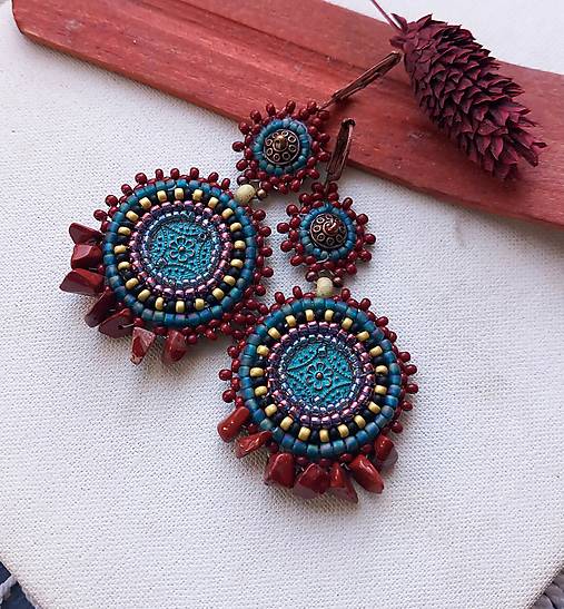 Náušnice - Jaspis - 18057972_