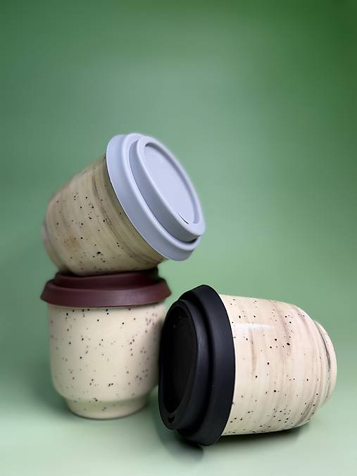 Keramický travel cup Poppy (priesvitné viečko)