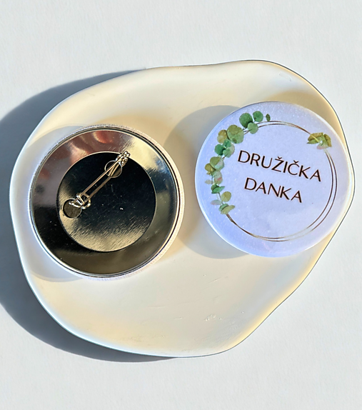 Brošne - Svadobný odznak - Družička (sada 3ks) - 18058973_