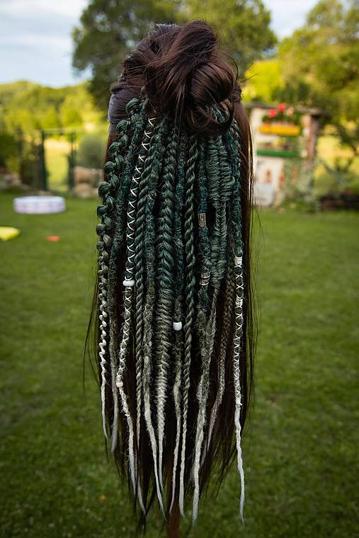 Ozdoby do vlasov - Mix na gumičke Frosted Pine - 18058035_