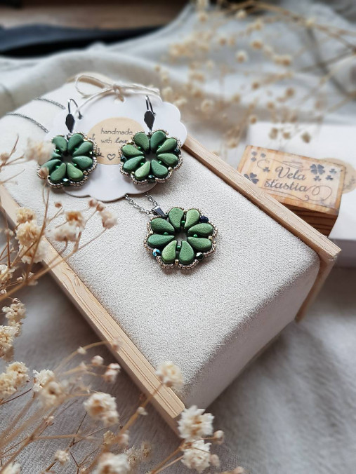 Korálkový set 4lístkové šťastie