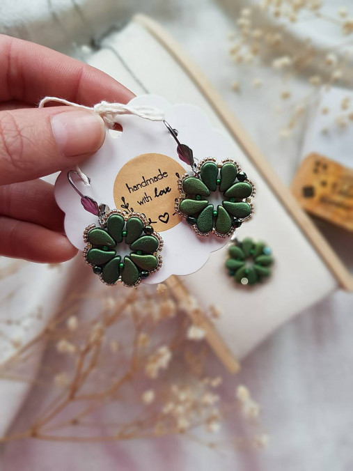 Korálkový set 4lístkové šťastie