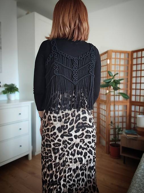 Boho makramé vesta