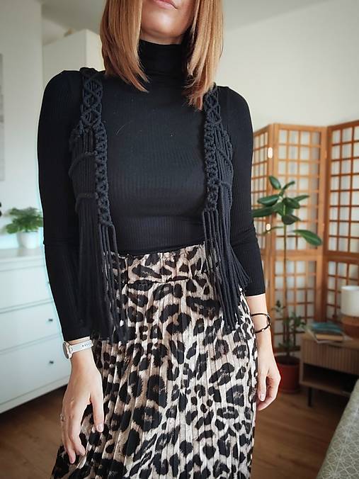 Boho makramé vesta